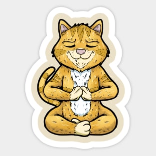 yoga kittens yoga animal cute and funny namaste Sticker